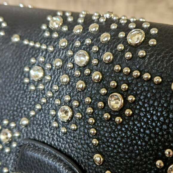 Brighton Star Glam Snappy Flap Mini Bag Crossbody Purse Clutch Studded Jeweled - Picture 3 of 15